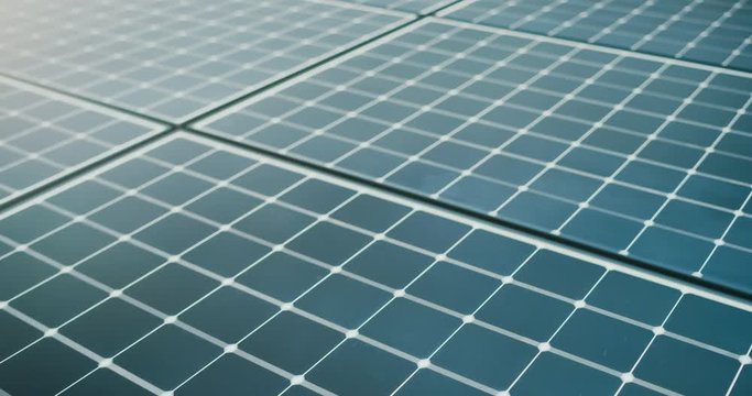 Solar panels, green renewable energy future, green technology