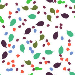 Memphis seamless pattern with drops of paint.