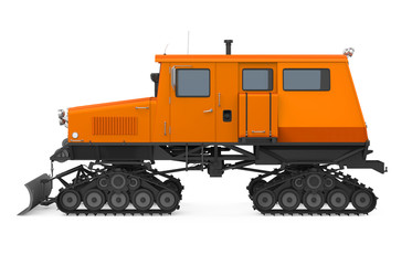 Fototapeta premium Snowcat Vehicle Isolated