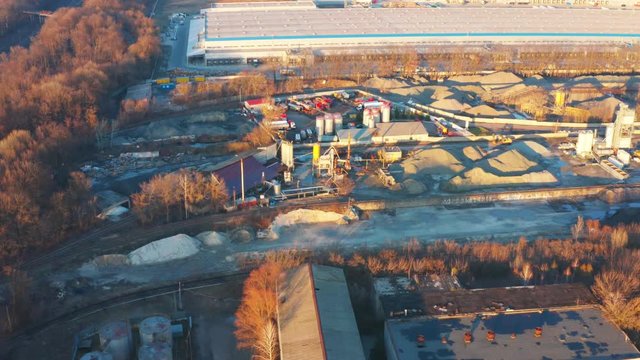 Aerial view of the modern emulsified bituminous materials and bitumen emulsion technology plant 