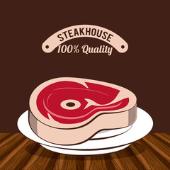 Steakhouse bbq poster