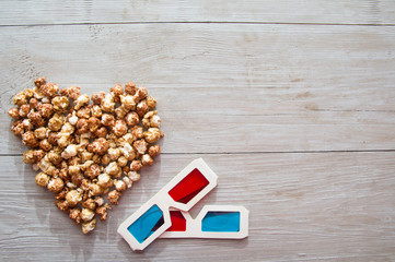 cinema popcorn background texture light wood