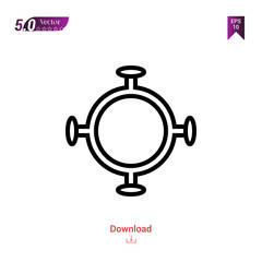 Outline wax icon isolated on white background. Popular icons for 2019 year. symbols-set. Graphic design, mobile application, logo, user interface. EPS 10 format vector