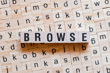 Obraz premium Browse word concept