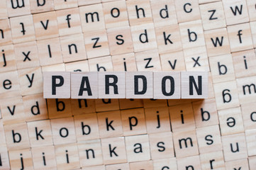 Obraz premium Pardon word concept