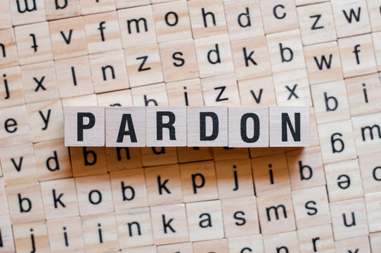 Pardon word concept