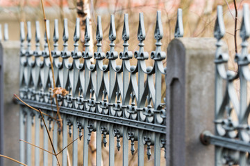 The new metal fence