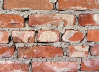 old red rough brickwork