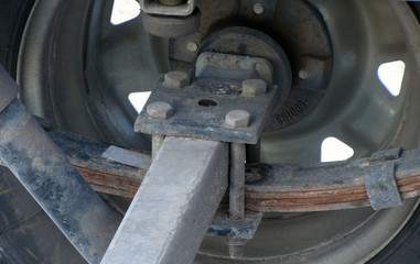 shock absorber suspension spring of the boat trailer