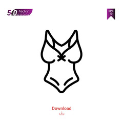 Outline swimsuit icon. idea icons vector isolated on white background. Popular icons for 2019 year. Graphic design, mobile application, logo, user interface. EPS 10 format vector
