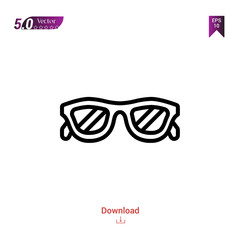 Outline sunglasses icon. idea icons vector isolated on white background. Popular icons for 2019 year. Graphic design, mobile application, logo, user interface. EPS 10 format vector