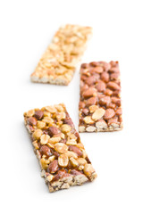 Sweet nut bars with honey.