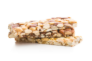 Sweet nut bars with honey.