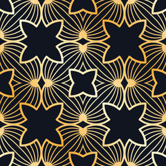 Fototapeta na wymiar Vintage ornamental art deco retro seamless background and texture. Vector illustration can be used for wrapping paper, wallpapers, tiling, flooring, fabric, textile and other designs.