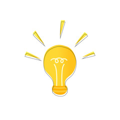 Light Bulb icon. Vector cartoon