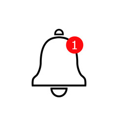 Notification icon. Vector bell