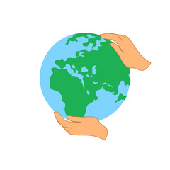 Save earth logo design template. save globe logo