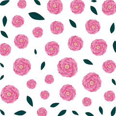 beautiful roses and leafs pattern