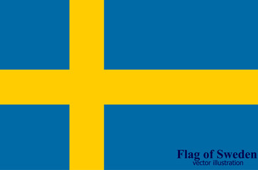 Flag of Sweden. Illustration.