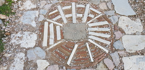 Paving Stones on Filopappou Hill Athens	