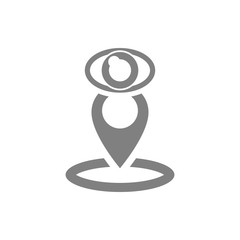 Appearance, aspect, design, eye, look, view, creative vision grey color icon