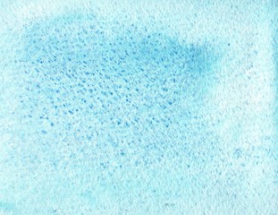 Abstract watercolour painted background with blue wash layers. Sky and sea