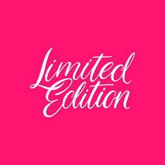 Limited edition lettering