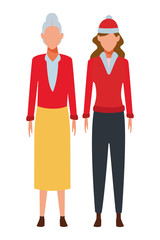 old woman and young woman avatar