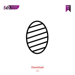 Outline easter-egg icon isolated on white background. Popular icons for 2019 year. holiday-compilation. Graphic design, mobile application, logo, user interface. EPS 10 format vector