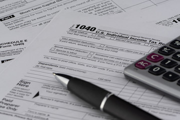 Fototapeta premium United States Internal Revenue Service Tax Return Forms