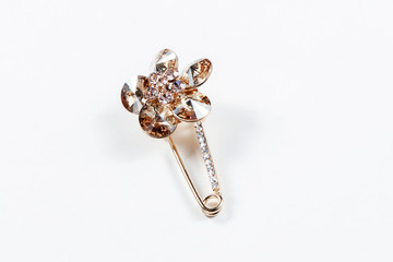Beautiful brooch with white background
