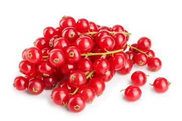 Red currant berry isolated on white background