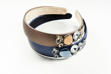 Ladies headband white background