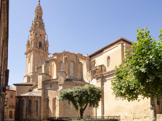 Vistas de la Catedral de Santo Domingo de la Calzada, en  La Rioja verano de 2018