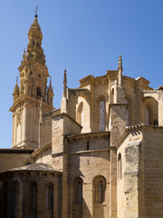Fototapeta na wymiar Vistas de la Catedral de Santo Domingo de la Calzada, en La Rioja verano de 2018