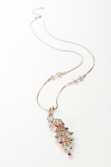 Peacock-shaped necklace