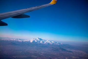 Fototapeta na wymiar Amazing Mountain Sight in Flight