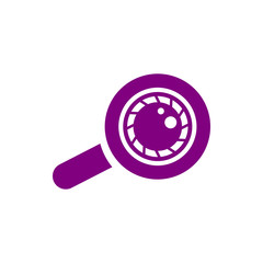 Appearance, aspect, design, eye, look, view, creative vision purple color icon