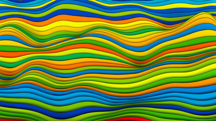abstract 3d background of colored wavy lines