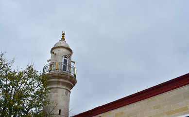 Fototapeta na wymiar Prophet Yusa mosque minaret.