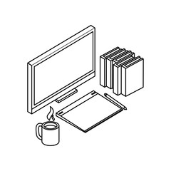 desktop with ebooks icon