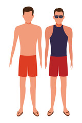 Fototapeta premium men avatar cartoon character