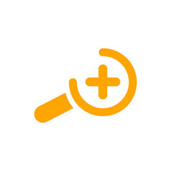 Obraz premium Appearance, aspect, design, eye, look, view, creative vision orange color icon