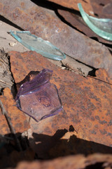 Colored Glass Closeup