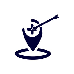 Appearance, aspect, design, eye, look, view, creative vision navy blue color  icon