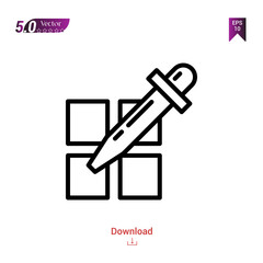 Outline pipette icon. pipette  icon vector isolated on white background. Best modern. Graphic design, mobile application, web-design icons 2019 year, user interface. Editable stroke. EPS10 format