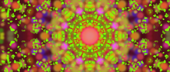 abstract multicolored festive background spring sun of green leaves