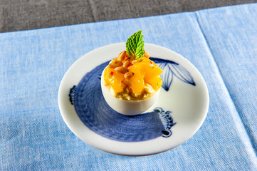Caviar bread snack