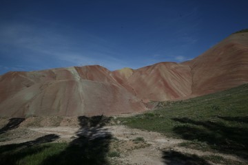 red earth hills and landscape.oltu/erzurum/turkey