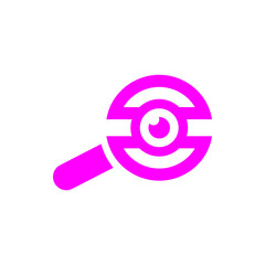 Appearance, aspect, design, eye, look, view, creative vision magenta color icon